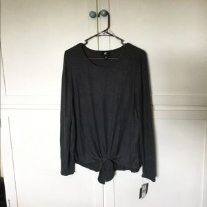 3/$10 SPECIAL! NWT IZ Byer dark grey long sleeve top